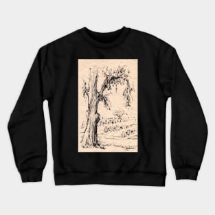 Los Angeles Veteran's Memorial Tree Ink Sketch Crewneck Sweatshirt